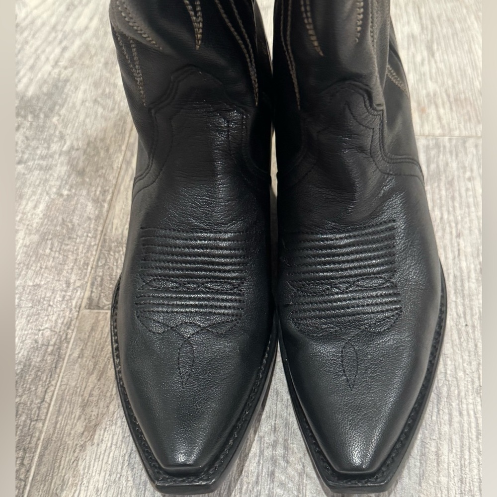 Tecovas black leather Loretta tall Western boots - Picture 9 of 11